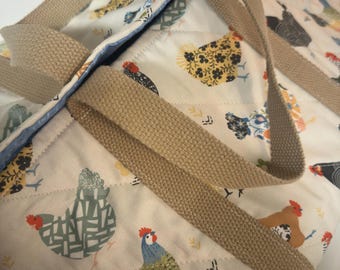 Quilted Handmade Casserole Carrier and Dish with Cover