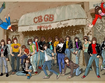 Johnnies Ramone Art Print: Limited Edition CBGB Club Scene