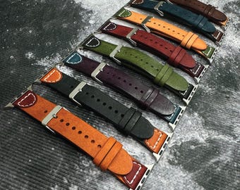 Sample sales: Handmade Pueblo Leather Apple Watch Band, Italian iWatch Strap