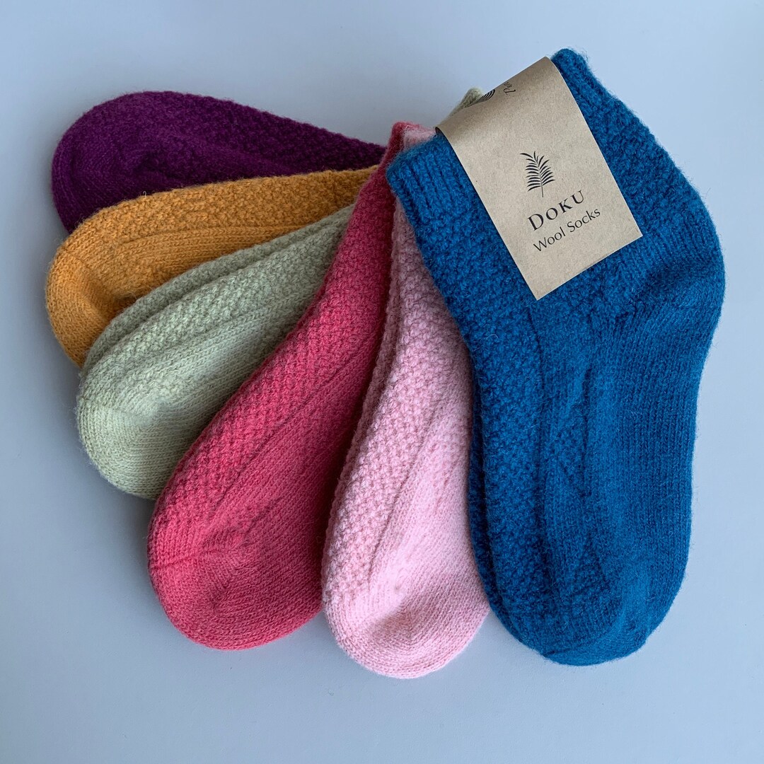 Pure Wool Socks Ankle High Low Cut Ladies Trousers Socks Comfy Warm