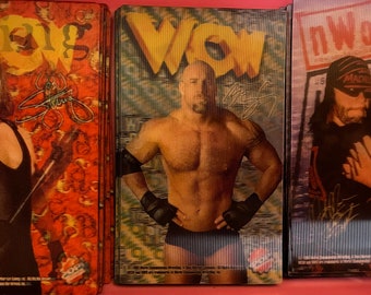 Lot Of 3 Vintage Magnets Sting Goldberg Savage WCW NWO WWE