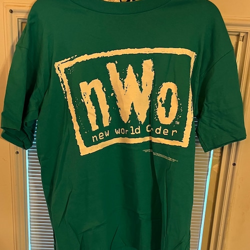 WCW nWo Aqua Color buy Wrestling Shirt Size Youth XL Vintage Authentic Brand New WWE Free Shipping