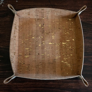 Dice Tray, Synthetic Leather TTRPG Tray, Cork Tray