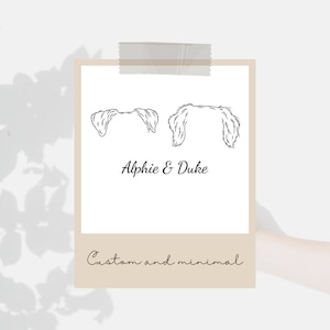 Pet Ear Outline - Custom Dog Ear Art - Illustration from Photo - Pet Ear Portrait - Tattoo of Dog Ear - Custom Pet Tattoo - Pet Loss Tattoo