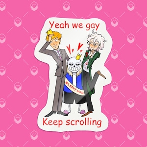 Sans x Komaeda x Reigen Tumblr Sticker
