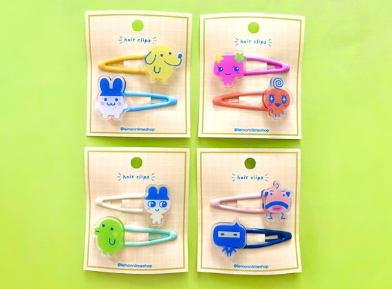 Tamagotchi Hair Clips | Kuchipatchi Mametchi Mimitchi Flowertchi Oyajitchi Memetchi