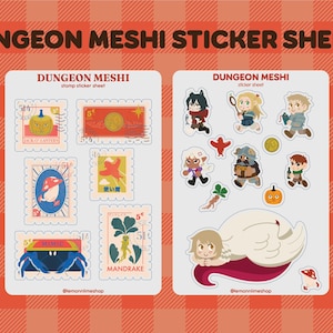 DunMeshi Sticker Sheets | Delicious in Dungeon