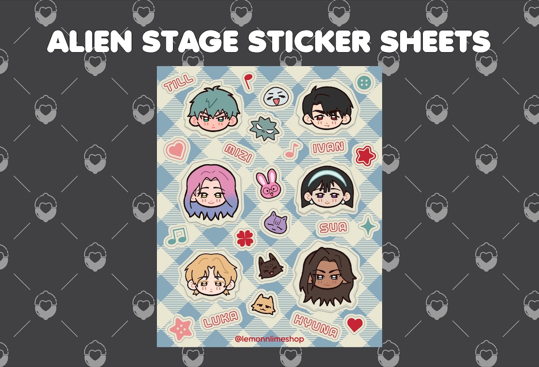 ALNST Sticker Sheets | Alien Stage Stickers | Ivantill Mizisua Hyuluka ...