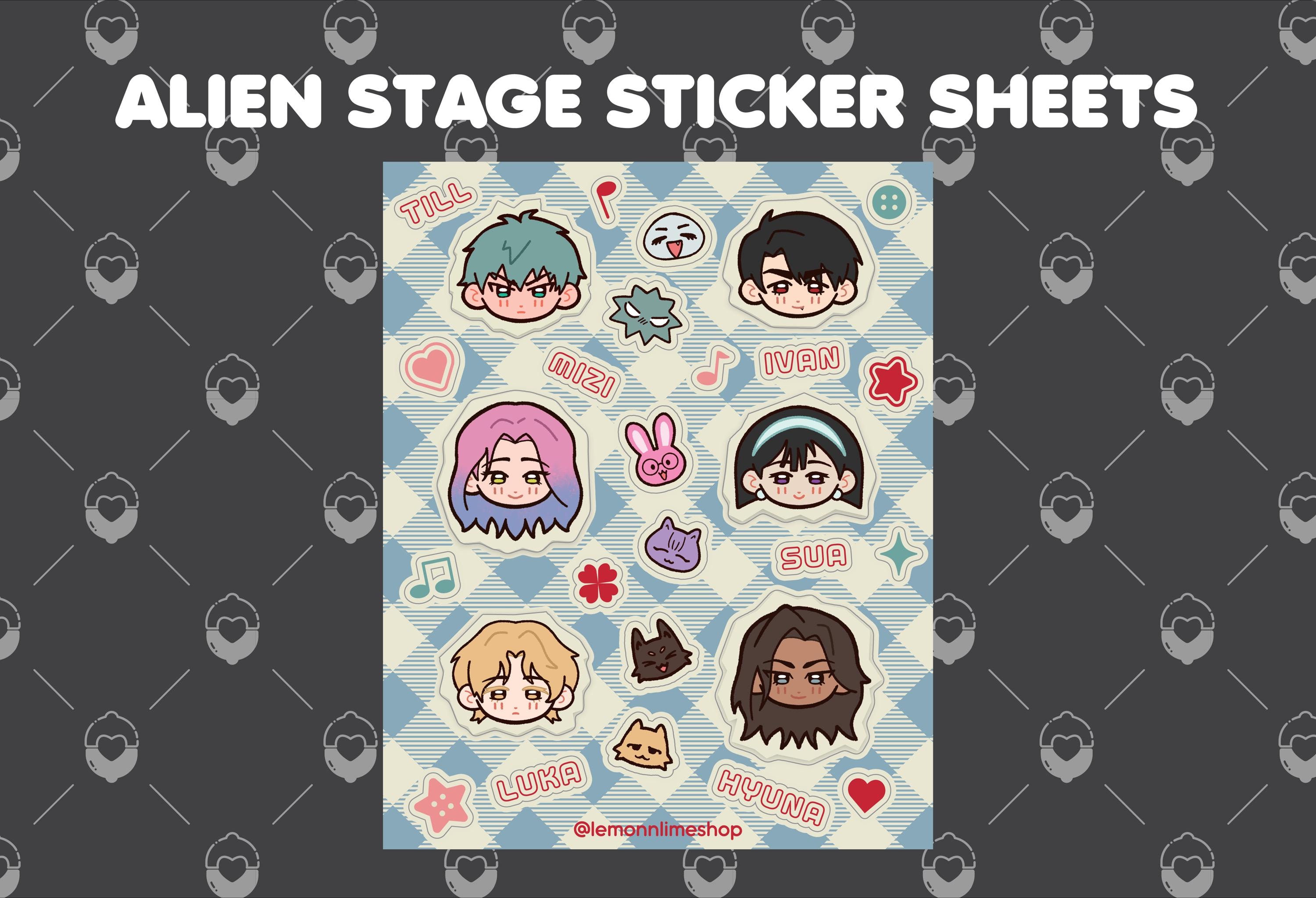 ALNST Sticker Sheets | Alien Stage Stickers | Ivantill Mizisua Hyuluka ...