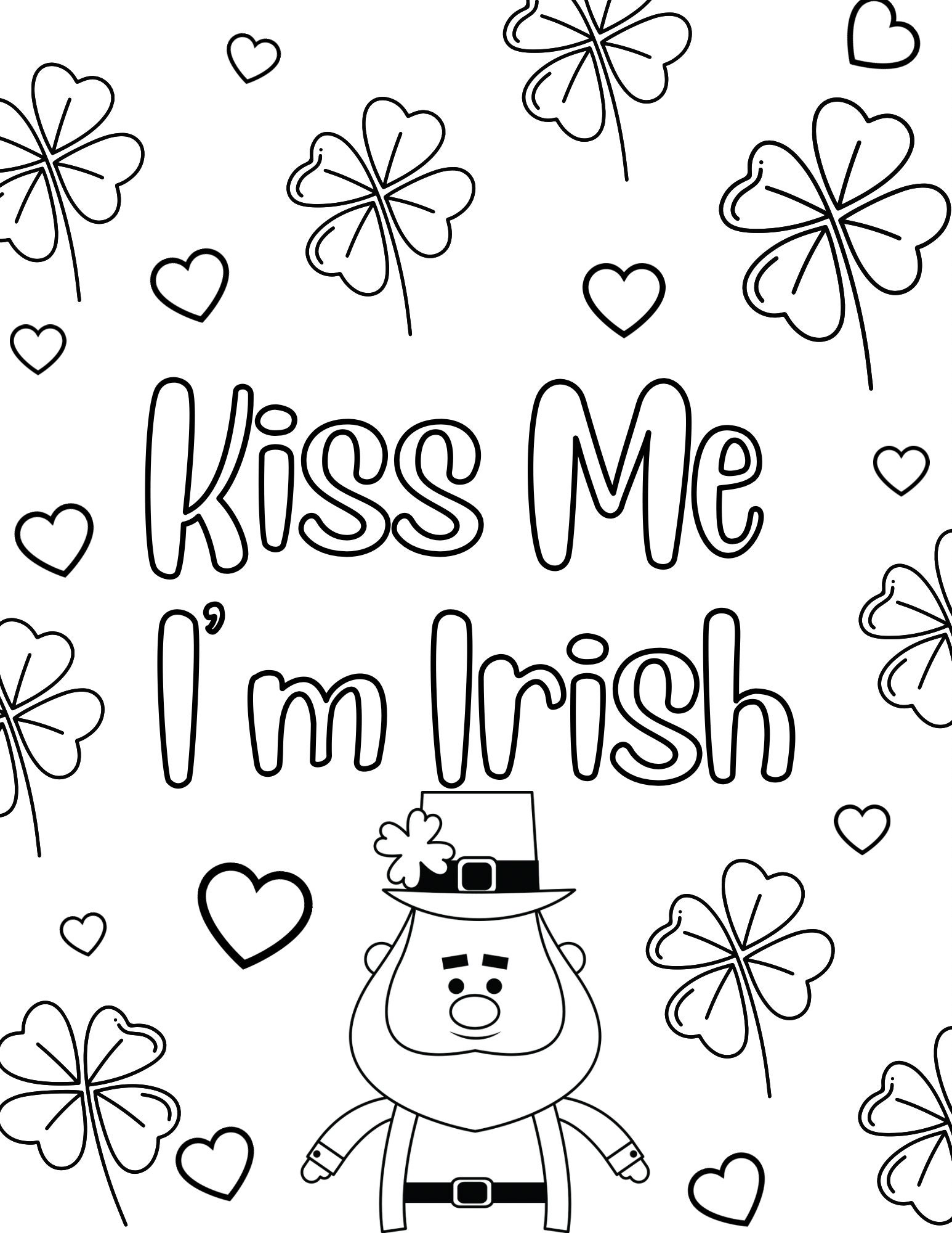 Patsy Coloring Pages St Patty's Day Coloring Pages - Etsy