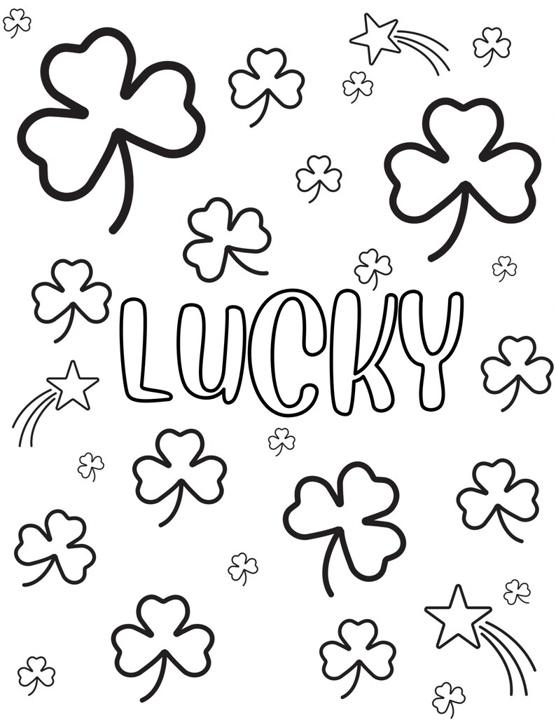 Patsy Coloring Pages St Patty's Day Coloring Pages - Etsy