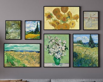 Vincent van Gogh Wall Print SET. Gallery Wall Set. Van Gogh Print Set of 7. Famous Paintings Collection Fine Art Prints. Van Gogh Art Set #3