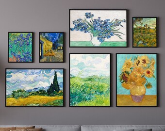 Vincent van Gogh Wall Print SET. Gallery Wall Set. Van Gogh Print Set of 7. Famous Paintings Collection Fine Art Prints. Van Gogh Art Set #2