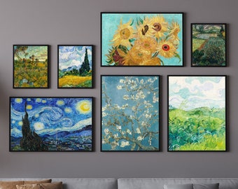 Vincent van Gogh Wall Print SET. Gallery Wall Set. Van Gogh Prints Set of 7. Famous Paintings Collection Fine Art Prints. Van Gogh Art Set