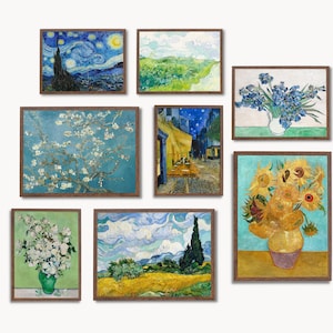 Vincent van Gogh Wall Print SET. Gallery Wall Set. Van Gogh Prints Set of 8. Famous Paintings Collection Fine Art Prints. Van Gogh Art Set
