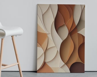Abstract Painting 3D Texture Art. Large Abstract Printable Art. Neutral Art. Minimalist Wall Art. Modern Contemporary Boho Wall Art Print.