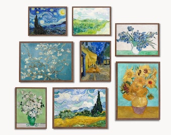 Vincent van Gogh Wall Print SET. Gallery Wall Set. Van Gogh Prints Set of 8. Famous Paintings Collection Fine Art Prints. Van Gogh Art Set