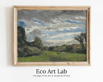 Vincent van Gogh Cloudy Landscape Painting Printable Famous Art Print. Instant Download van Gogh Print Vintage Fine Art Digital Download