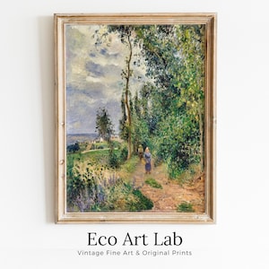 Camille Pissarro Botanical Landscape Art Famous Painting. Instant Download Vintage Decor. Nature Landscape Printable Wall Art. Vintage Decor