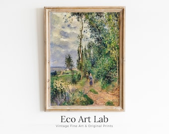Camille Pissarro Botanical Landscape Art Famous Painting. Instant Download Vintage Decor. Nature Landscape Printable Wall Art. Vintage Decor