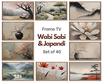 Wabi Sabi Frame TV Art – Japandi Wall Art – Minimalist Neutral TV Art Bundle – Wabisabi Japanese Art for Samsung Frame TV – 4K 8K Download