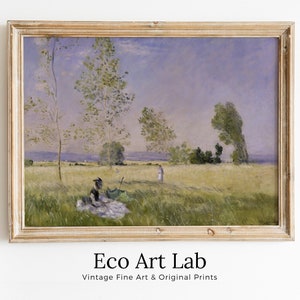 Claude Monet &quot;Summer&quot; Painting Famous Monet Art. Instant Download Vintage Decor. Monet Landscape Printable Wall Art Vintage Decor