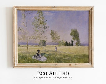 Claude Monet "Summer" Painting Famous Monet Art. Instant Download Vintage Decor. Monet Landscape Printable Wall Art Vintage Decor
