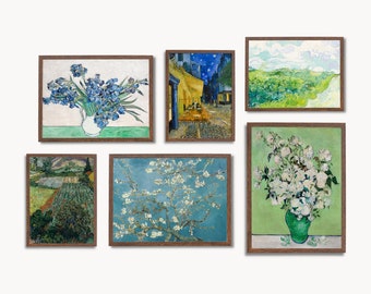 Vincent van Gogh Wall Print SET. Gallery Wall Set Van Gogh Prints Set of 6. Famous Paintings Collection Fine Art Prints. Van Gogh Art Set #1