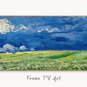 Samsung Frame TV Art 4K Pintura famosa do campo de trigo de Vincent van Gogh. Download instantâneo de paisagem de van Gogh para Frame TV. Decoração vintage