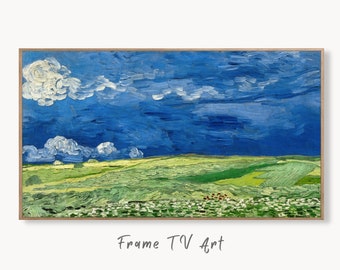 Célèbre oeuvre d'art pour téléviseur Samsung Frame 4K représentant un champ de blé par Vincent van Gogh. Paysage van Gogh à téléchargement immédiat pour Frame TV. Décoration vintage