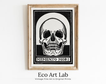 Memento Mori Vintage Art Nouveau Print Skull Wall Art. Instant Download Retro Print, Julie De Graag Printable Wall Art. Art Nouveau Poster