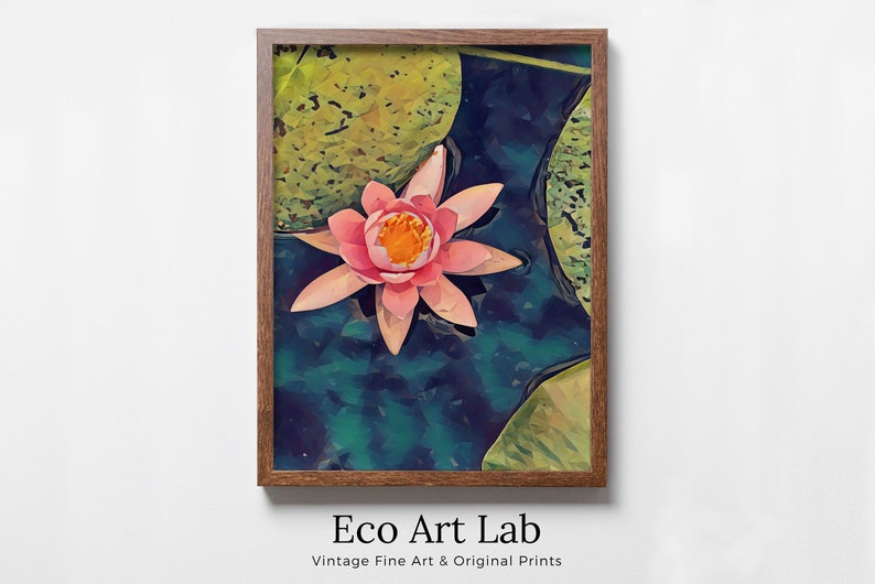 Lotus Flower Art | Botanical Wall Art | Flower Wall Decor | Pink ...