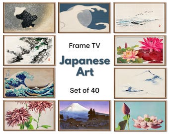 Set of 40 Samsung Frame TV 4K Art. Vintage Japanese Paintings Collection. Antique Japanese Art Set. Instant Download Japanese Frame TV Art