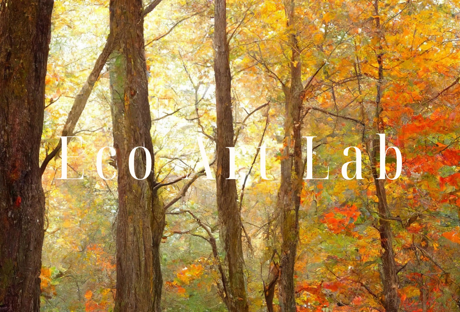 Forest Trail Autumn Landscape Digital Painting. Printable Fall Wall Art ...