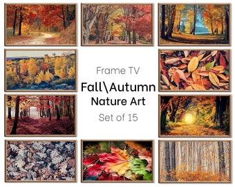 Set of 15 Samsung Frame TV 4K Art. Fall Wall Art Nature Digital Collection. Autumn Decor TV Art Set. Instant Download Frame TV Art.