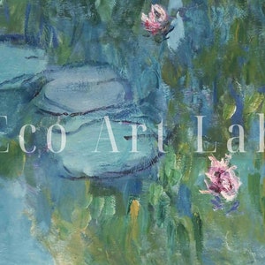 Samsung Frame TV Art 4K Famous Water Lilies Claude Monet Painting. Instant Download Botanical Wall Art for the Frame TV. Vintage Wall Art image 3