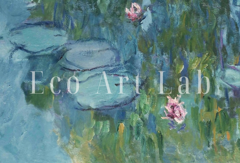 Samsung Frame TV Art 4K Famous Water Lilies Claude Monet Painting. Instant Download Botanical Wall Art for the Frame TV. Vintage Wall Art image 3