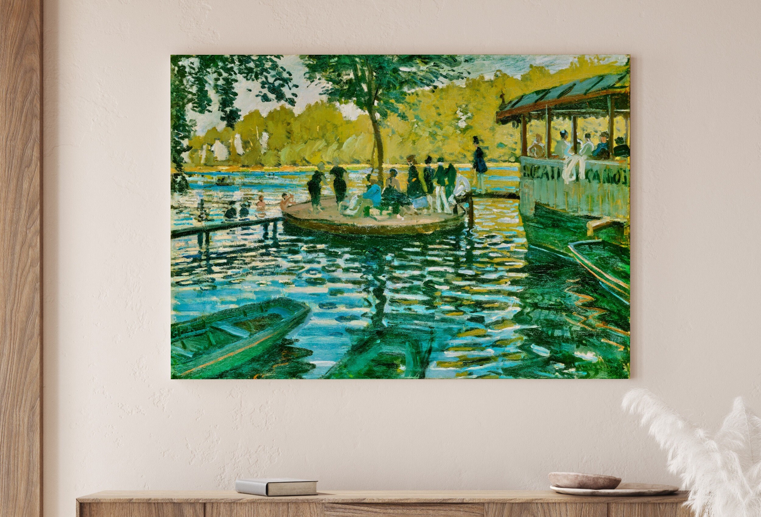 Claude La Grenouillère Painting Famous Art. Instant