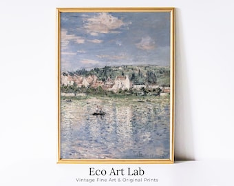 Famous Claude Monet Painting | Vétheuil in Summer | Instant Download | Vintage Landscape | Neutral Printable Wall Art