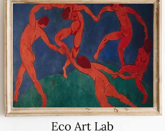 Famous Red Dance Painting Matisse Art Print. Instant Download Printable. Vintage Art Collage