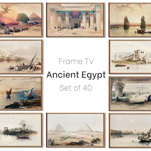 Set of 40 Samsung Frame TV 4K Art. Ancient Egyptian Famous Paintings Collection. Vintage Egyptian Art Set. Instant Download Frame TV Art