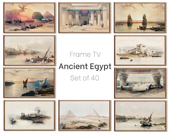 Set of 40 Samsung Frame TV 4K Art. Ancient Egyptian Famous Paintings Collection. Vintage Egyptian Art Set. Instant Download Frame TV Art