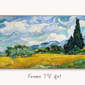 Samsung Frame TV Art 4K Wheat Field Famous Painting by Vincent van Gogh. Instant Download van Gogh Landscape for the Frame TV. Vintage Decor