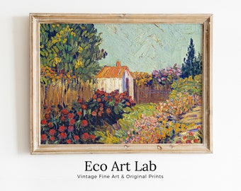 Vincent van Gogh Spring Landscape Painting Printable Famous Art Print.  Vintage Fine Art. Instant Download van Gogh Print. Digital Download