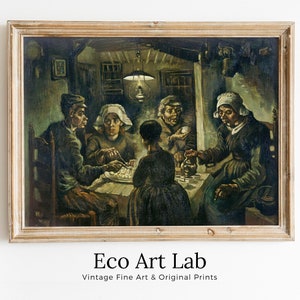 Vincent van Gogh The Potato Eaters Printable Famous Art Prints. Instant Download van Gogh Print Vintage Wall Decor. Fine Art Digital Print