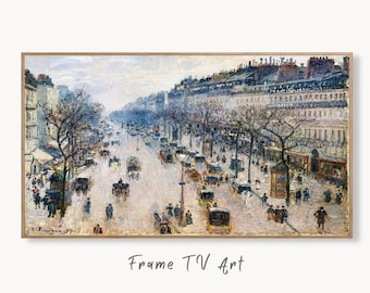 Samsung Frame TV Art 4K The Boulevard Montmartre Painting by Vincent van Gogh. Instant Download van Gogh Art for Frame TV. Vintage Wall Art
