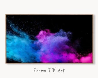 Samsung Frame TV Art 4K Colorful Smoke Abstract Modern Decor. Instant Download Color Splash Abstract Painting. Minimalist Art for Frame TV