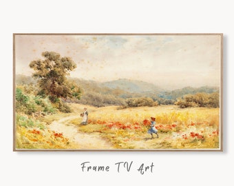 Samsung Frame TV Art 4K Vintage Summer Landscape Painting. Instant Download Colorful Summer Art for the Frame TV. Landscape Art for TV
