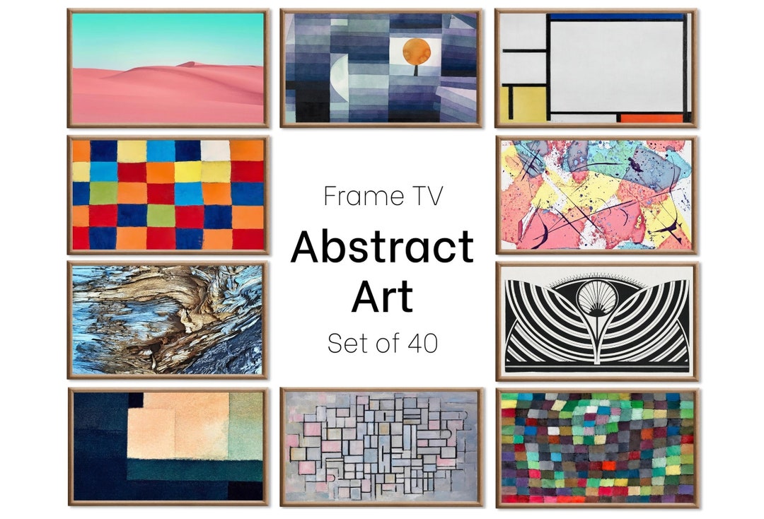 Set of 40 Samsung Frame TV 4K Art. Ultimate Abstract Vintage & Modern ...