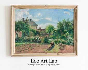 The Artist's Garden Famous Impressionist Vintage Painting. Instant Download Vintage Decor. Botanical Print Printable Wall Art. Vintage Decor